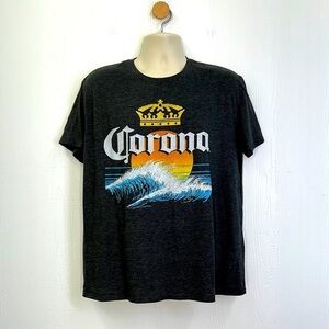 Corona - Gray Wave Graphic Corona Short Sleeve Shirt Size Large